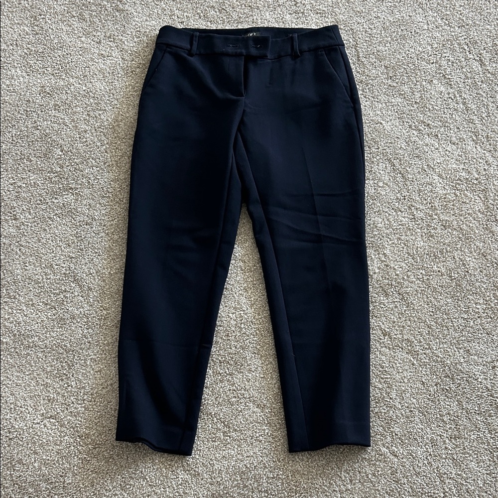LOFT Women's Curvy Slim Pants - navy, size 4